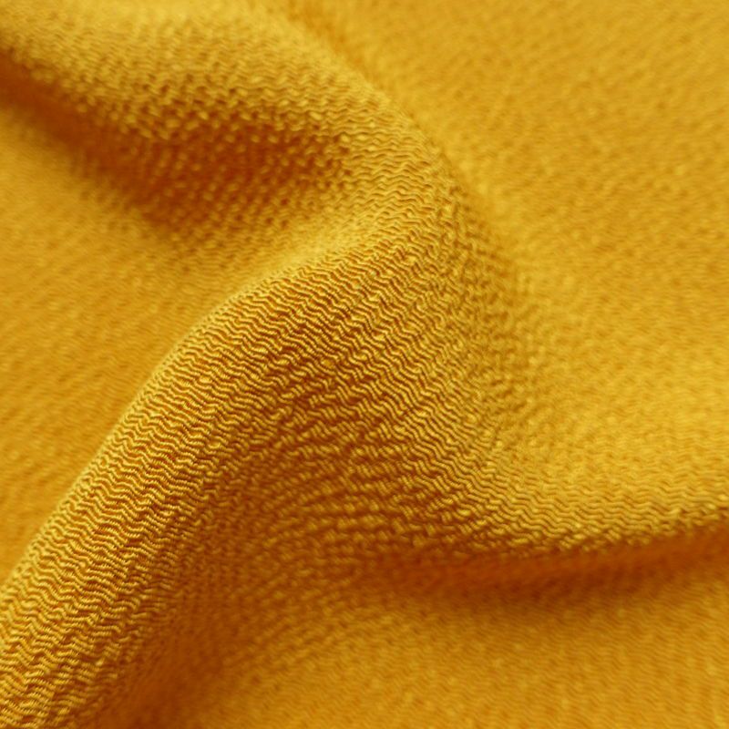 帯揚げ帯締めセット 良品 セット品 縮緬 正絹 無地 シンプル 和装小物 黄・黄土色_画像11