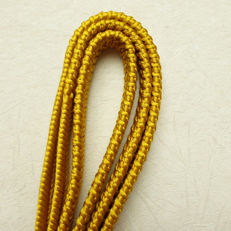 帯揚げ帯締めセット 良品 セット品 縮緬 正絹 無地 シンプル 和装小物 黄・黄土色_画像13