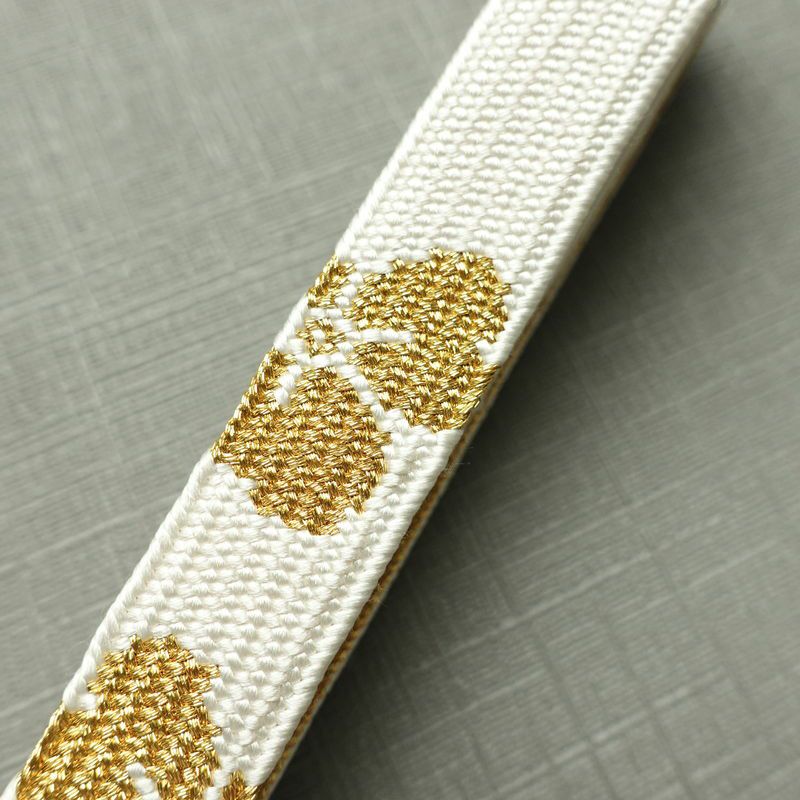 帯揚げ帯締めセット 良品 セット品 平組 正絹 花柄 結婚式 留袖用 フォーマル 菊 白_画像17