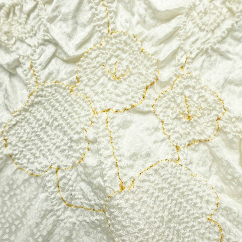 帯揚げ帯締めセット セット品 絞り 正絹 花柄 結婚式 留袖用 フォーマル 和装小物 白_画像8