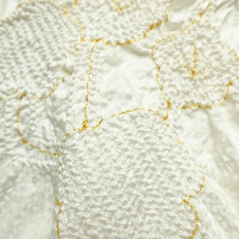 帯揚げ帯締めセット セット品 絞り 正絹 花柄 結婚式 留袖用 フォーマル 和装小物 白_画像11