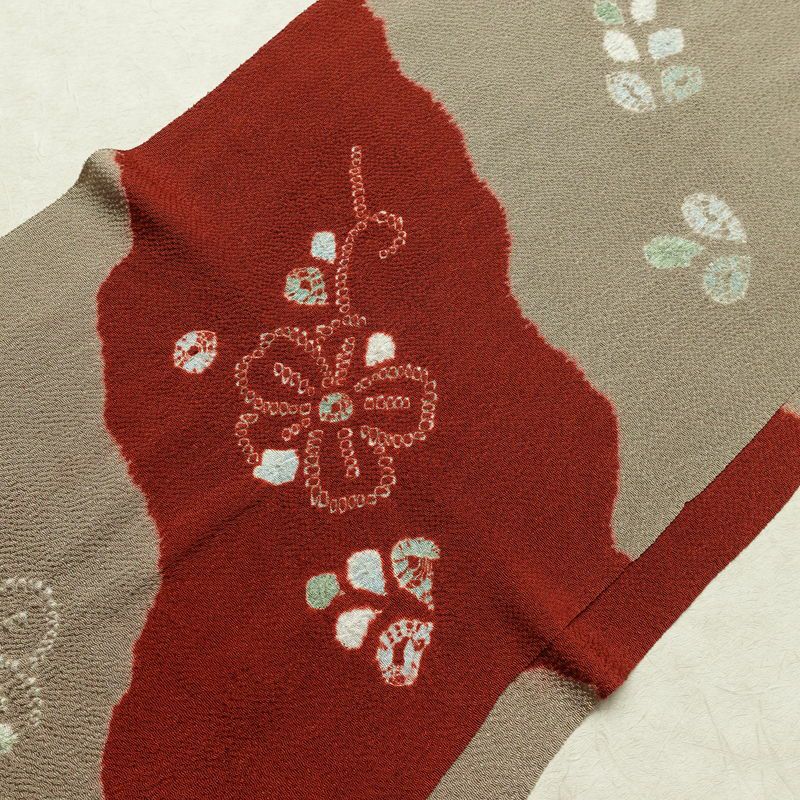 帯揚げ帯締めセット セット品 縮緬 正絹 絞り 丸組 花柄 多色使い_画像4