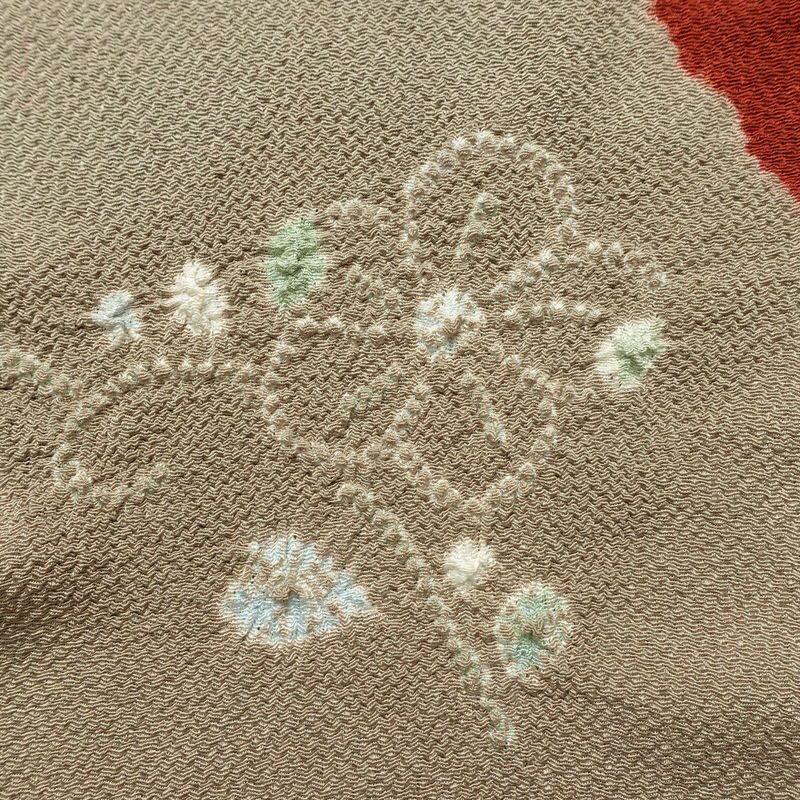 帯揚げ帯締めセット セット品 縮緬 正絹 絞り 丸組 花柄 多色使い_画像8