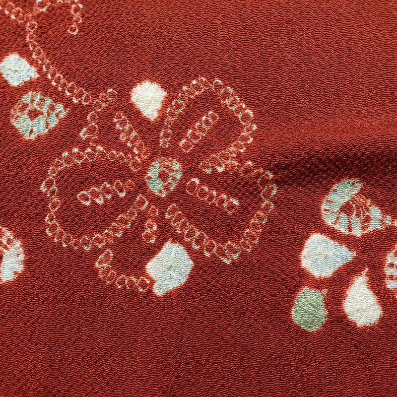 帯揚げ帯締めセット セット品 縮緬 正絹 絞り 丸組 花柄 多色使い_画像9