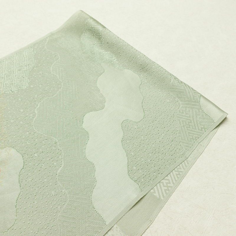 帯揚げ帯締めセット 美品 セット品 平組 正絹 古典柄 フォーマル 和装小物 芝 紗綾形 小豆・エンジ_画像3