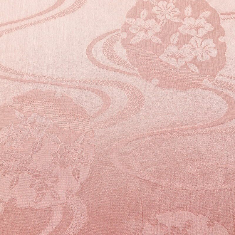 帯揚げ帯締めセット 良品 セット品 平組 正絹 古典柄 和装小物 雪輪 流水 ピンク_画像8