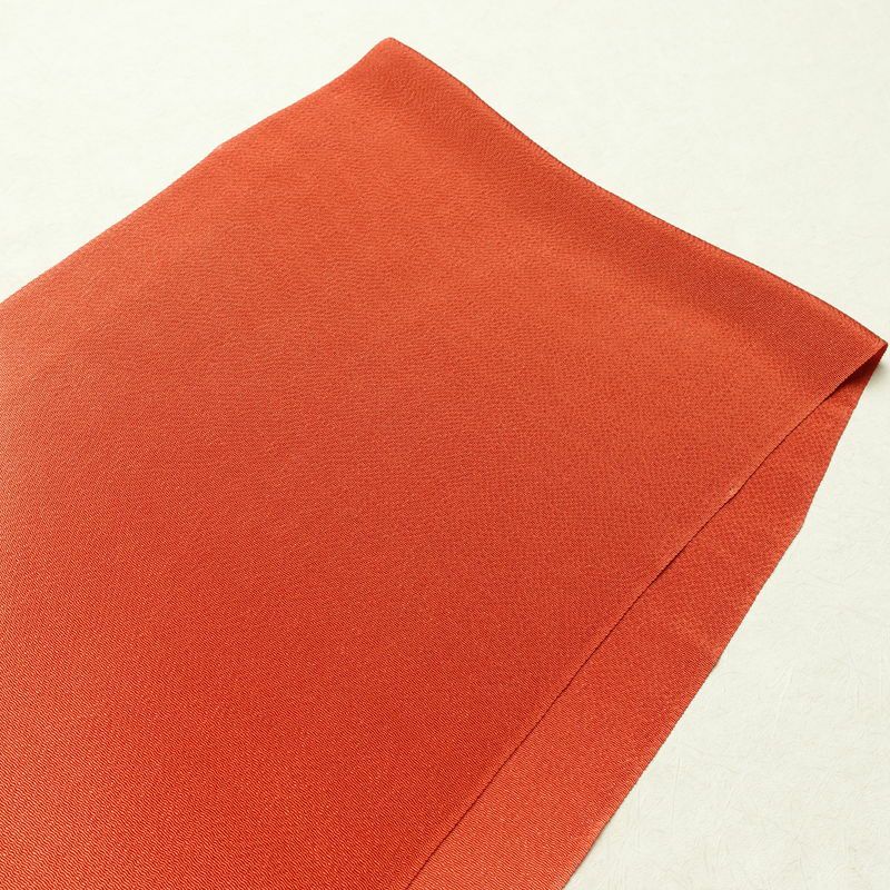 帯揚げ帯締めセット 美品 セット品 縮緬 正絹 流水・波柄 ぼかし 和装小物 橙_画像3