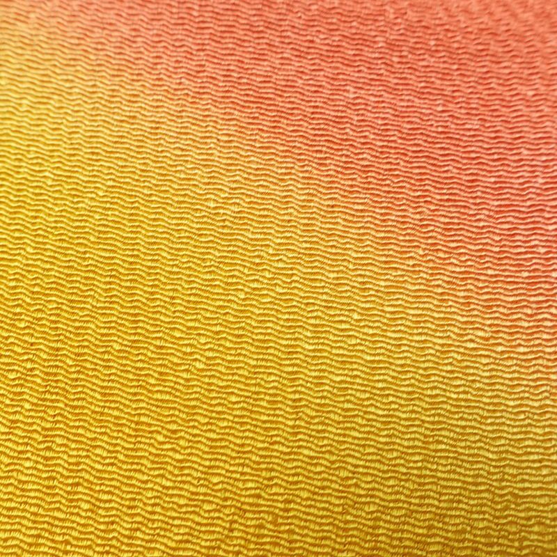 帯揚げ帯締めセット 美品 セット品 縮緬 正絹 流水・波柄 ぼかし 和装小物 橙_画像10