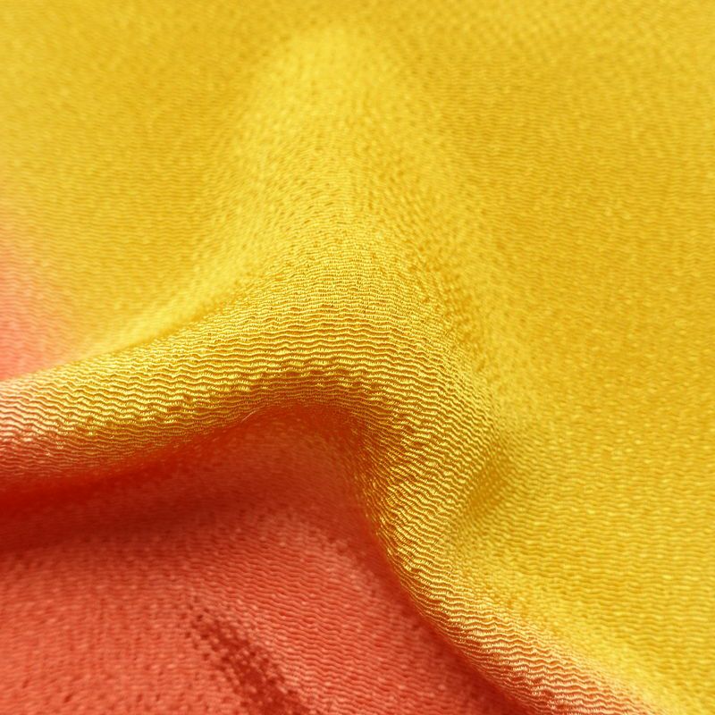 帯揚げ帯締めセット 美品 セット品 縮緬 正絹 流水・波柄 ぼかし 和装小物 橙_画像14