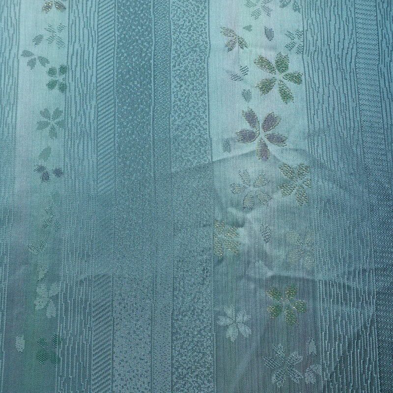 帯揚げ帯締めセット セット品 平組 正絹 花柄 桜 和装小物 青・紺_画像8