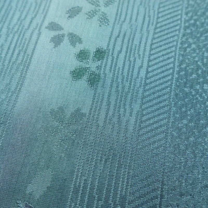 帯揚げ帯締めセット セット品 平組 正絹 花柄 桜 和装小物 青・紺_画像10