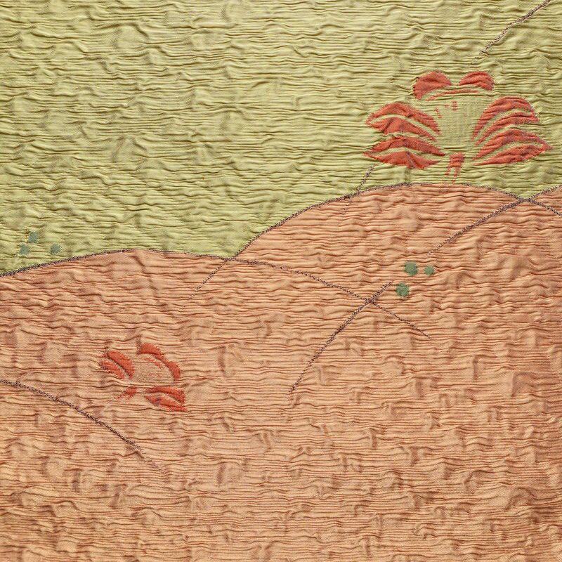 名古屋帯 太鼓柄 ふくれ織 正絹 花柄 通し仕立て なごや帯 リサイクル帯 帯 ピンク_画像2