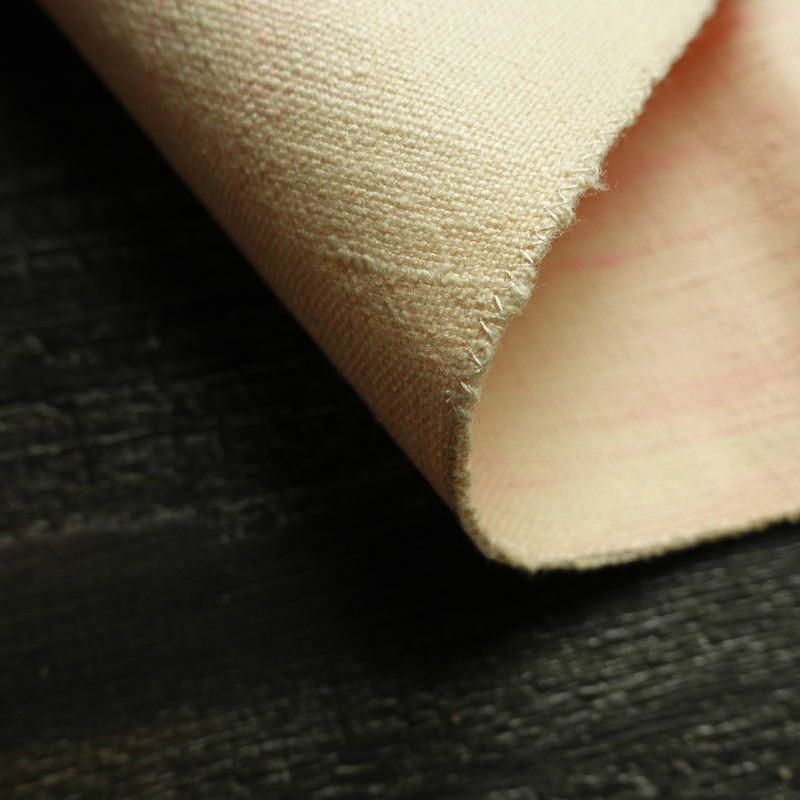 名古屋帯 太鼓柄 正絹 木の葉・植物柄 松葉仕立て なごや帯 リサイクル帯 帯 紬地 ピンク_画像12