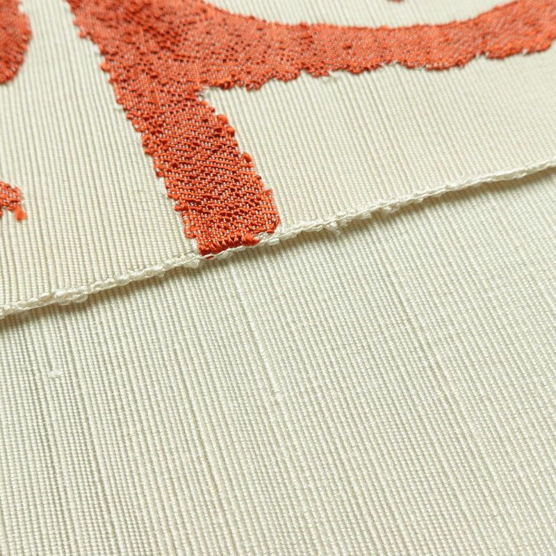 名古屋帯 太鼓柄 良品 正絹 幾何学柄・抽象柄 通し仕立て なごや帯 リサイクル帯 帯 シンプル 白_画像12