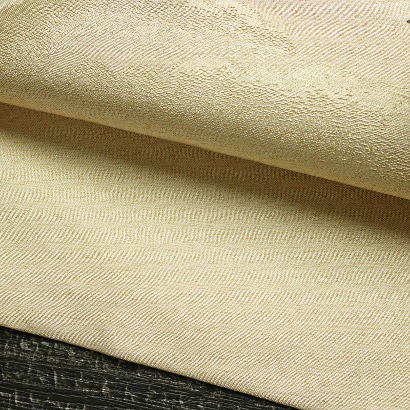 名古屋帯 太鼓柄 正絹 人物・動物柄 名古屋仕立て なごや帯 リサイクル帯 帯 箔 金糸 銀糸 ベージュ_画像7