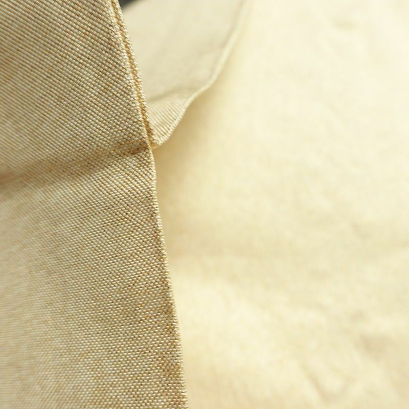 名古屋帯 太鼓柄 正絹 人物・動物柄 名古屋仕立て なごや帯 リサイクル帯 帯 箔 金糸 銀糸 ベージュ_画像20