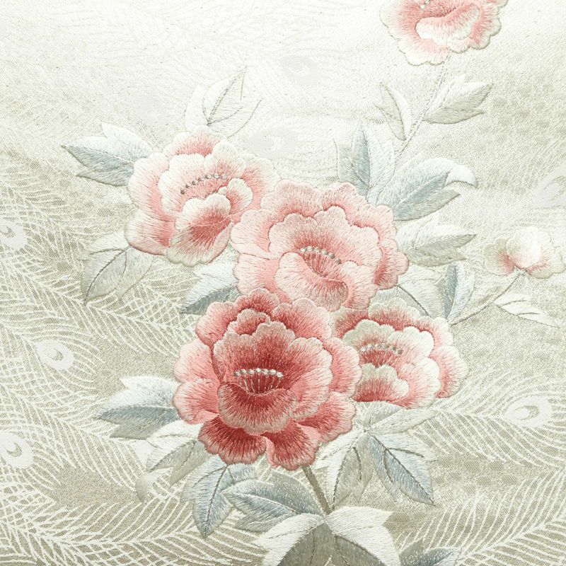 名古屋帯 太鼓柄 正絹 名古屋仕立て なごや帯 リサイクル帯 帯 刺繍 箔 金・銀_画像2