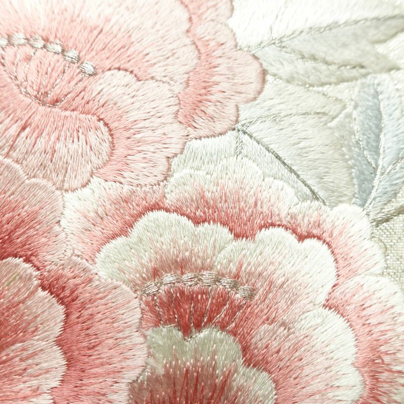 名古屋帯 太鼓柄 正絹 名古屋仕立て なごや帯 リサイクル帯 帯 刺繍 箔 金・銀_画像4