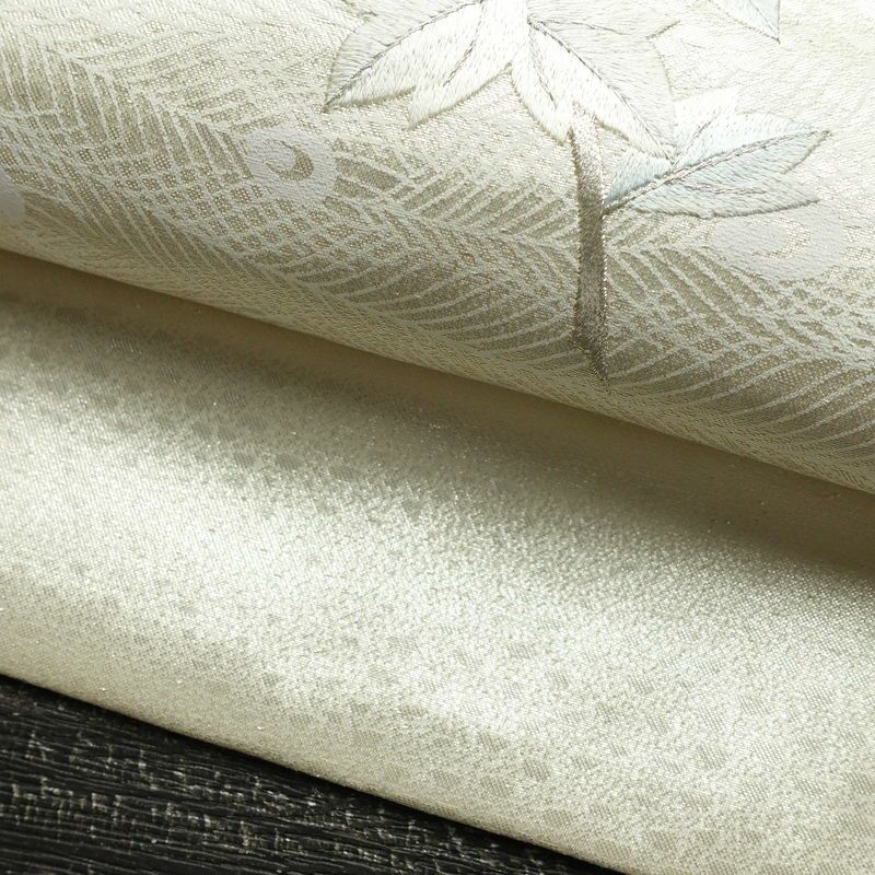 名古屋帯 太鼓柄 正絹 名古屋仕立て なごや帯 リサイクル帯 帯 刺繍 箔 金・銀_画像8