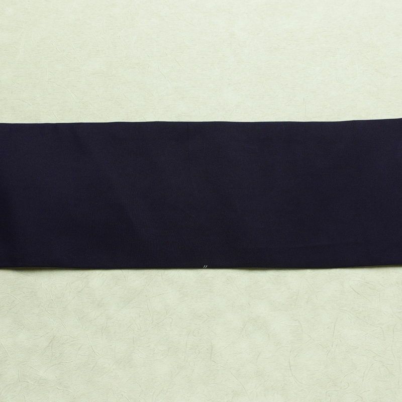 名古屋帯 太鼓柄 金駒刺繍 正絹 木の葉・植物柄 名古屋仕立て なごや帯 リサイクル帯 帯 刺繍 銀彩 紫・藤色_画像13