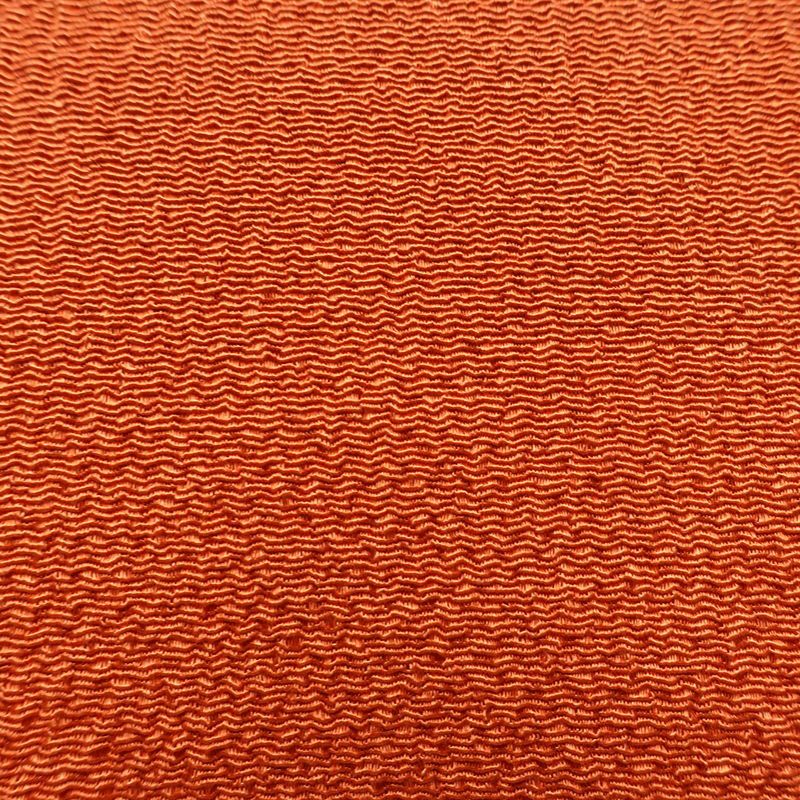 名古屋帯 全通柄 縮緬 正絹 無地 通し仕立て なごや帯 リサイクル帯 帯 シンプル 橙_画像4