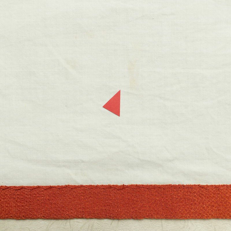 名古屋帯 全通柄 縮緬 正絹 無地 通し仕立て なごや帯 リサイクル帯 帯 シンプル 橙_画像15