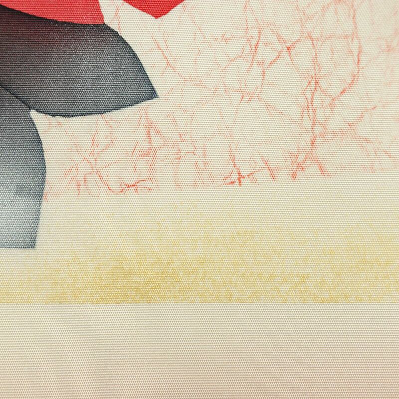 名古屋帯 太鼓柄 正絹 花柄 名古屋仕立て なごや帯 リサイクル帯 帯 銀彩 シンプル ピンク_画像4