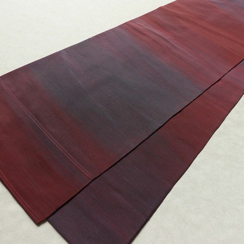 袋帯 太鼓柄 一般用 正絹 幾何学柄・抽象柄 リサイクル帯 帯 紫・藤色_画像9