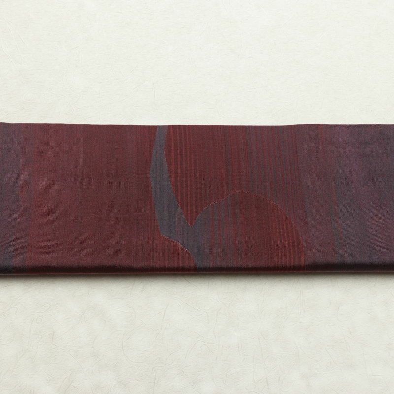 袋帯 太鼓柄 一般用 正絹 幾何学柄・抽象柄 リサイクル帯 帯 紫・藤色_画像16