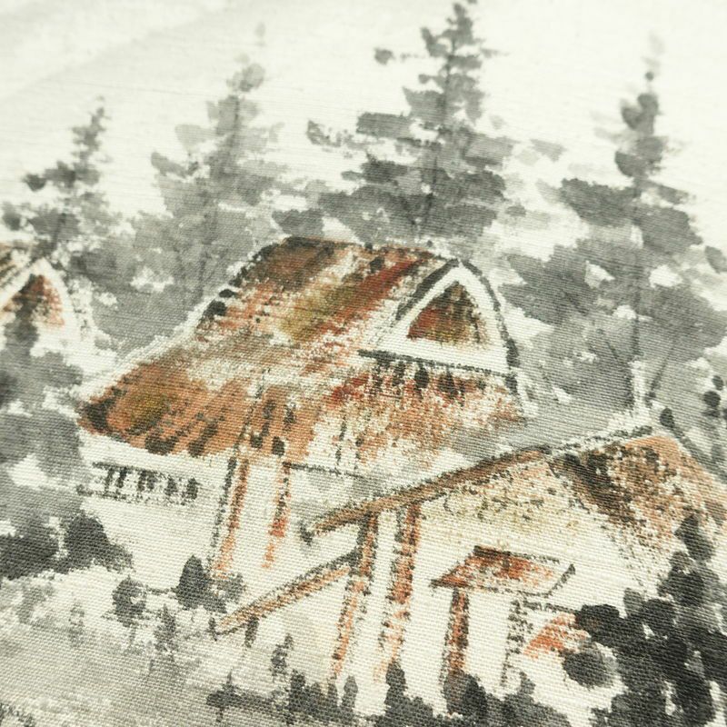 名古屋帯 太鼓柄 正絹 風景柄 名古屋仕立て なごや帯 リサイクル帯 帯 シンプル 緑・うぐいす色_画像3