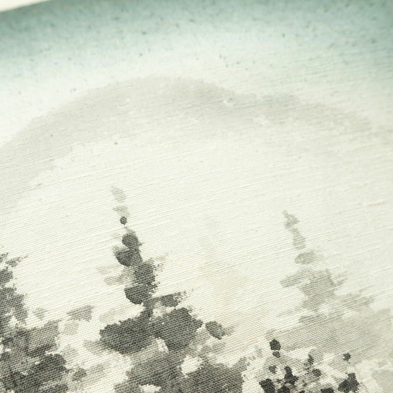 名古屋帯 太鼓柄 正絹 風景柄 名古屋仕立て なごや帯 リサイクル帯 帯 シンプル 緑・うぐいす色_画像5