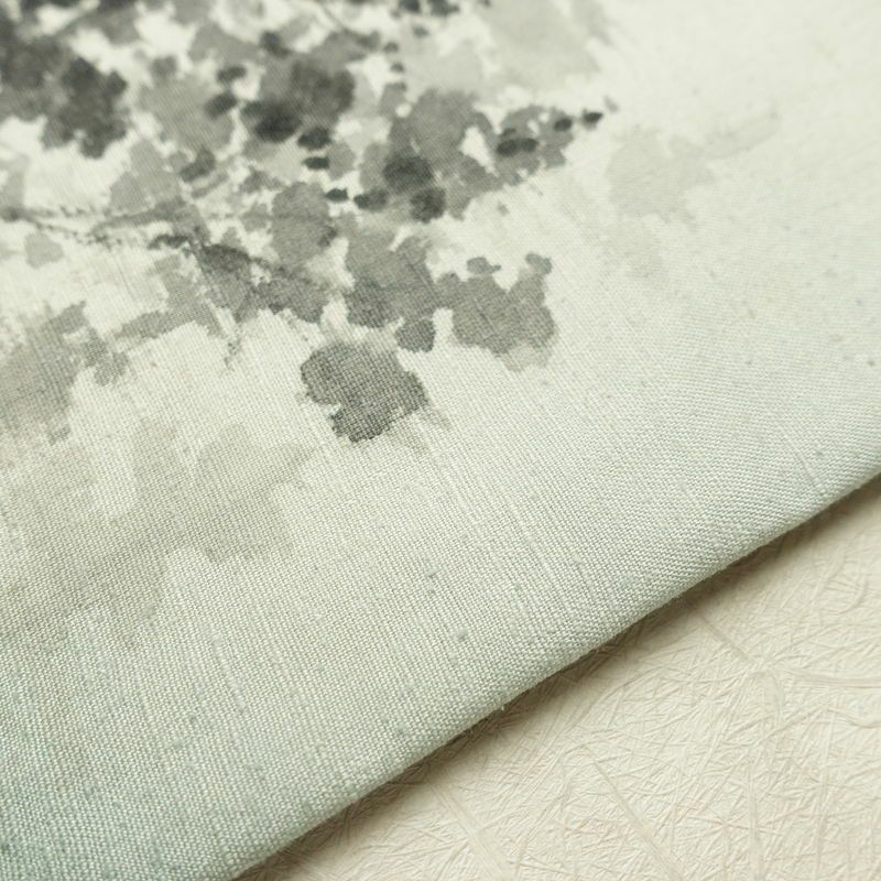 名古屋帯 太鼓柄 正絹 風景柄 名古屋仕立て なごや帯 リサイクル帯 帯 シンプル 緑・うぐいす色_画像13