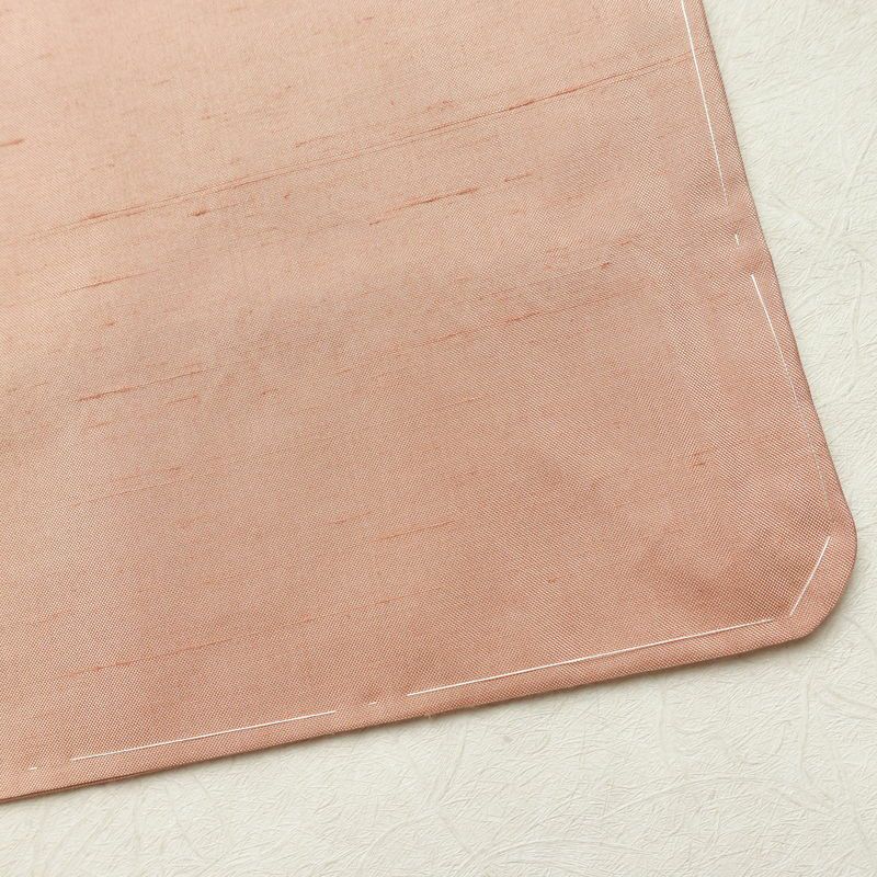 付け下げ 本加賀友禅 畠山登 美品 落款入り しつけ糸付き 正絹 木の葉・植物柄 袷仕立て 身丈168.5cm 裄丈68.5cm リサイクル着物 着物 付下 紬地 ピンクベージュ ピンク_画像15