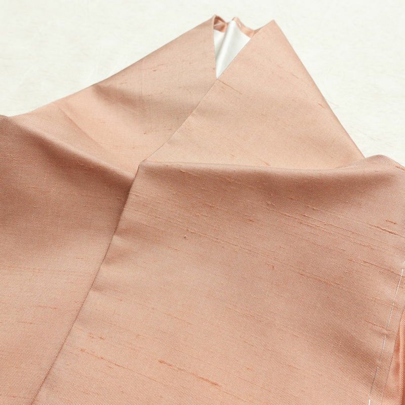 付け下げ 本加賀友禅 畠山登 美品 落款入り しつけ糸付き 正絹 木の葉・植物柄 袷仕立て 身丈168.5cm 裄丈68.5cm リサイクル着物 着物 付下 紬地 ピンクベージュ ピンク_画像19