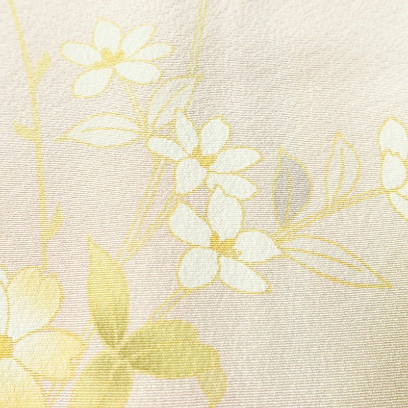 訪問着 美品 しつけ糸付き 縮緬 正絹 花柄 袷仕立て 身丈166.5cm 裄丈68cm リサイクル着物 着物 入学式 卒業式 七五三 お宮参り フォーマル 上品 ピンク_画像10