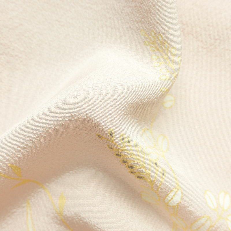 訪問着 美品 しつけ糸付き 縮緬 正絹 花柄 袷仕立て 身丈166.5cm 裄丈68cm リサイクル着物 着物 入学式 卒業式 七五三 お宮参り フォーマル 上品 ピンク_画像21