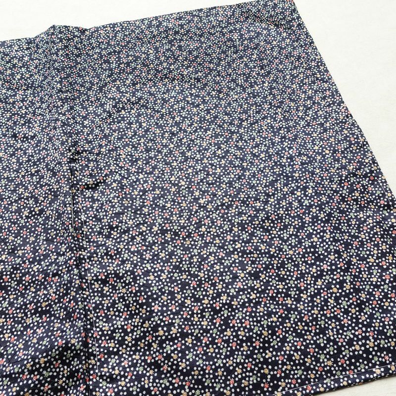 小紋 良品 しつけ糸付き ポリエステル その他の柄 袷仕立て 身丈151cm 裄丈63cm リサイクル着物 着物 青・紺_画像12