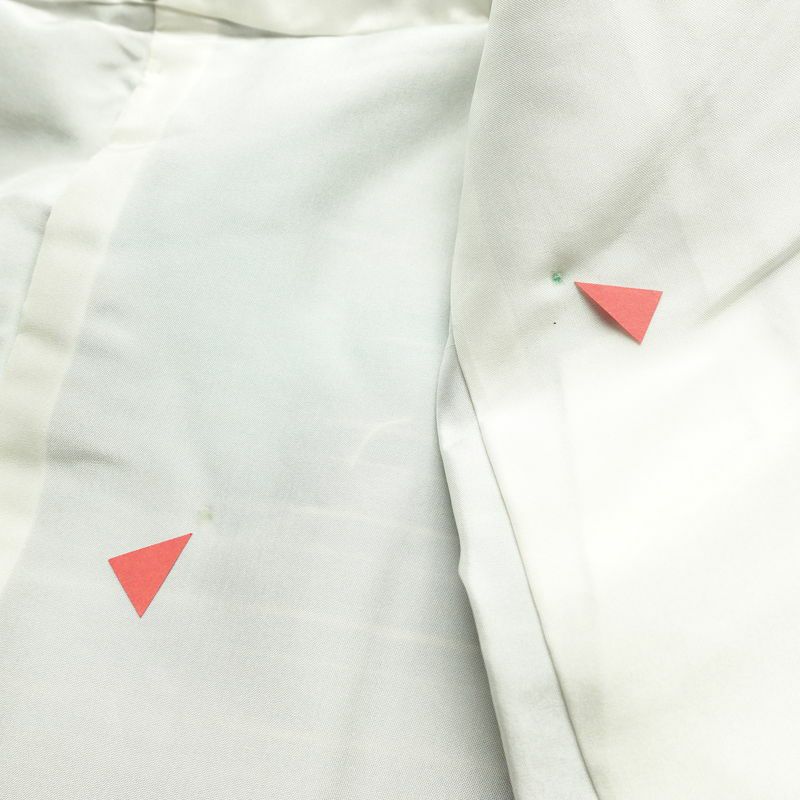 紬 しつけ糸付き 正絹 縞柄・線柄 袷仕立て 身丈162.5cm 裄丈64cm リサイクル着物 着物 青・紺_画像18