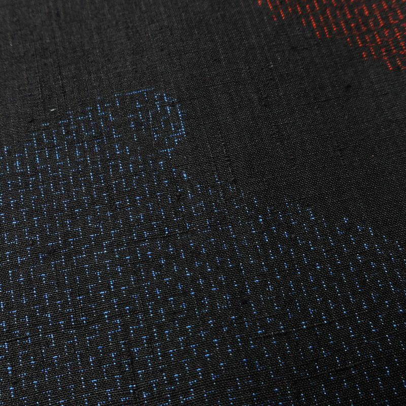 結城紬 紬 美品 はたおり娘 証紙あり しつけ糸付き 正絹 古典柄 袷仕立て 身丈163.5cm 裄丈65cm リサイクル着物 着物 黒_画像7