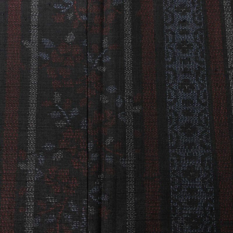 結城玉紬 紬 結城紬 良品 証紙あり 真綿手紡糸 しつけ糸付き 正絹 縞柄・線柄 袷仕立て 身丈153cm 裄丈63.5cm リサイクル着物 着物 青・紺_画像6