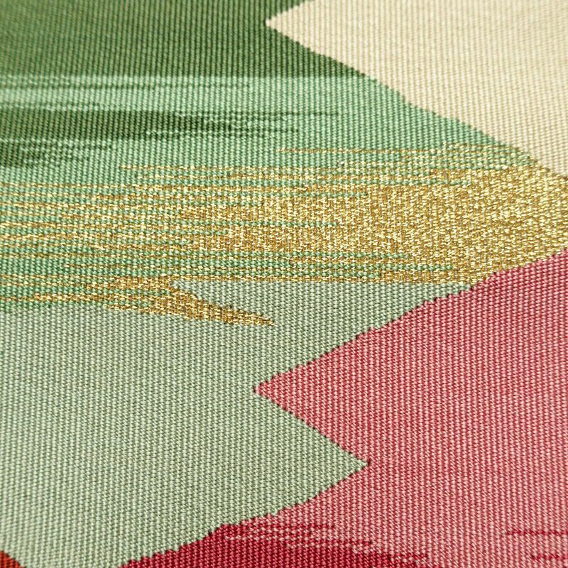 名古屋帯 太鼓柄 美品 正絹 古典柄 松葉仕立て なごや帯 リサイクル帯 帯 シンプル ベージュ_画像4