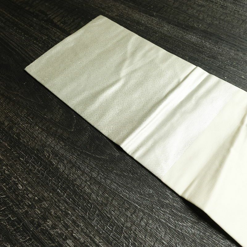 名古屋帯 太鼓柄 正絹 花柄 名古屋仕立て なごや帯 リサイクル帯 帯 刺繍 銀彩 金・銀_画像16