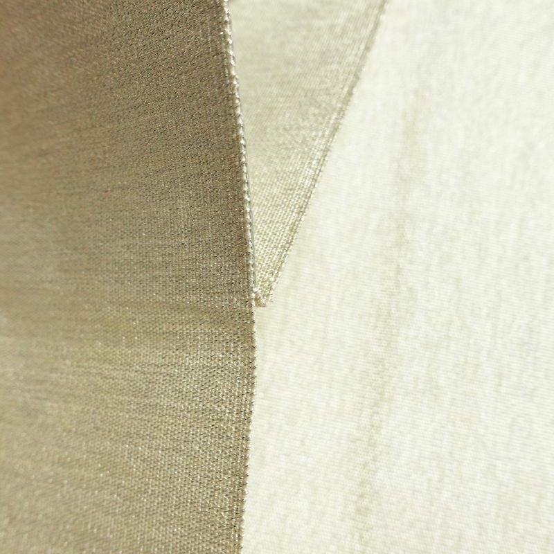 名古屋帯 太鼓柄 良品 つづれ織 正絹 幾何学柄・抽象柄 松葉仕立て なごや帯 リサイクル帯 帯 金・銀_画像17