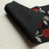 名古屋帯 六通柄 良品 正絹 花柄 松葉仕立て なごや帯 リサイクル帯 帯 黒_画像10