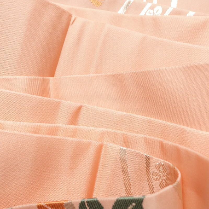 名古屋帯 六通柄 良品 正絹 花柄 名古屋仕立て なごや帯 リサイクル帯 帯 箔 ピンク_画像18