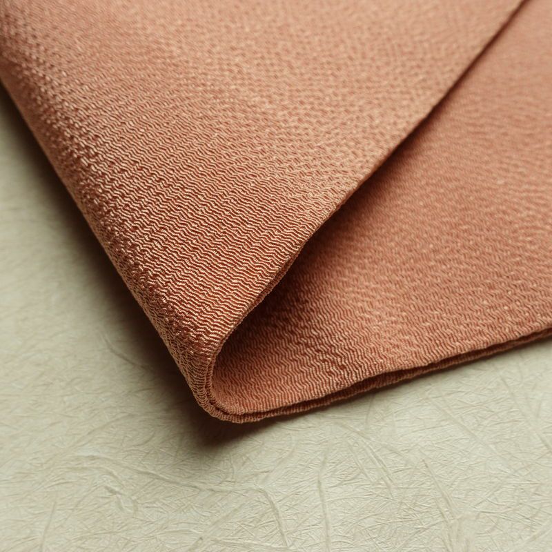 名古屋帯 太鼓柄 良品 縮緬 正絹 風景柄 名古屋仕立て なごや帯 リサイクル帯 帯 シンプル ピンク_画像11