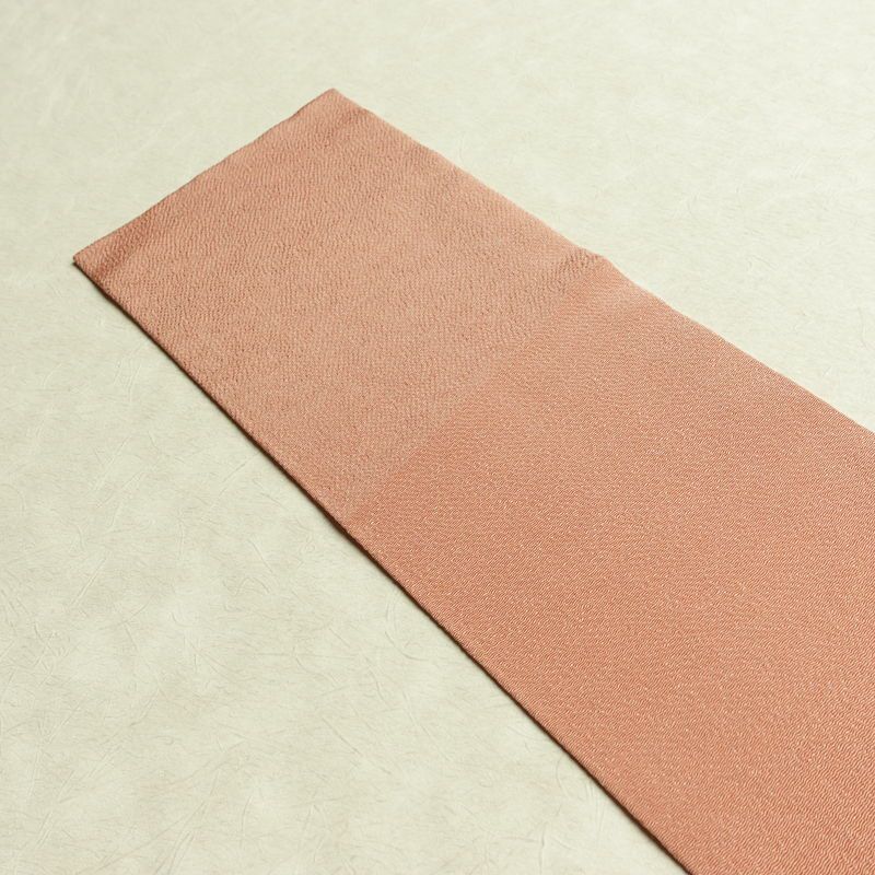 名古屋帯 太鼓柄 良品 縮緬 正絹 風景柄 名古屋仕立て なごや帯 リサイクル帯 帯 シンプル ピンク_画像17