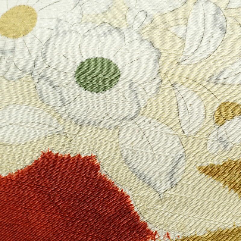 名古屋帯 太鼓柄 良品 絞り 正絹 花柄 名古屋仕立て なごや帯 リサイクル帯 帯 青・紺_画像3