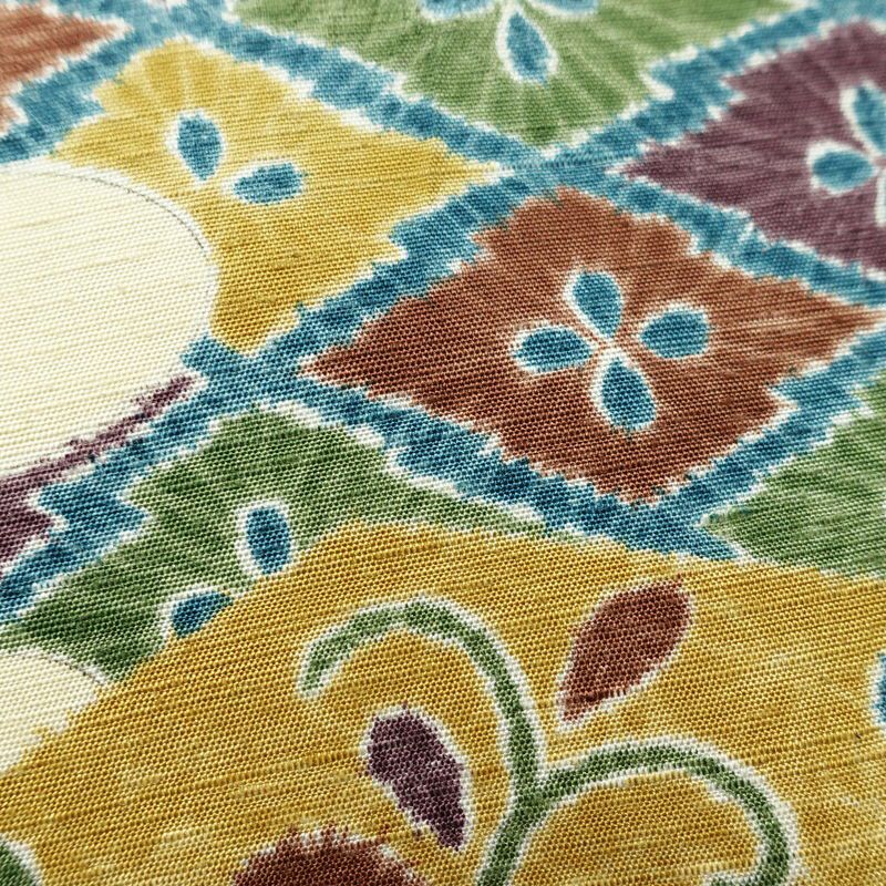 名古屋帯 太鼓柄 良品 絞り 正絹 花柄 名古屋仕立て なごや帯 リサイクル帯 帯 青・紺_画像5