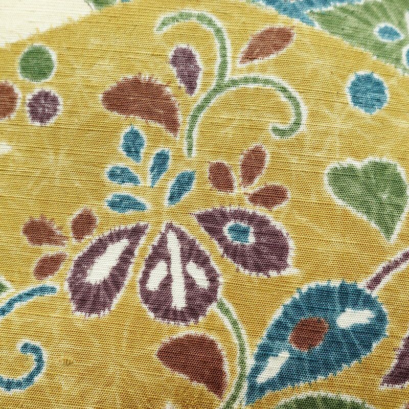 名古屋帯 太鼓柄 良品 絞り 正絹 花柄 名古屋仕立て なごや帯 リサイクル帯 帯 青・紺_画像6